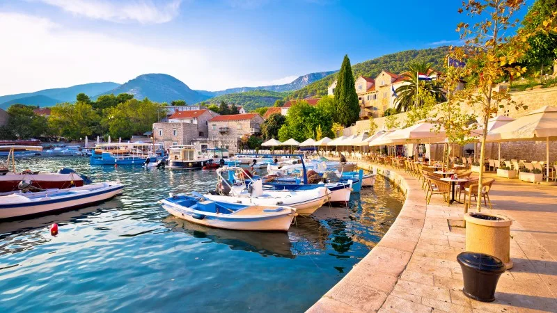 Town of Bol on Brac island waterfront view