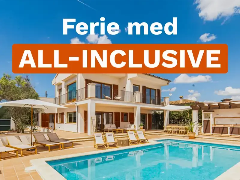 Se alle ALL INCLUSIVE ferieboliger