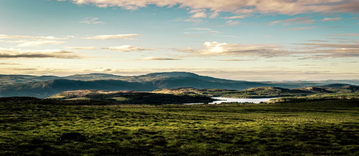 Countryside views in Inverness in the Scottish Highlands, Scotland