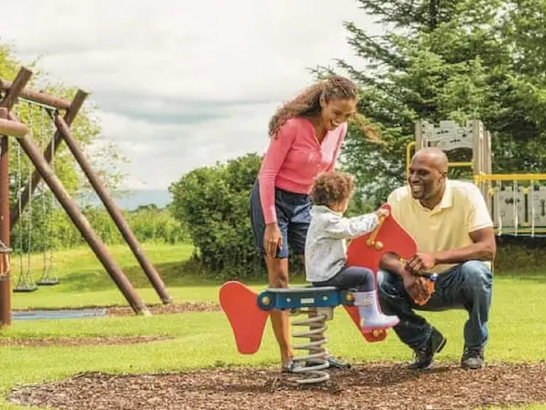 Explore outdoor adventure areas and family games