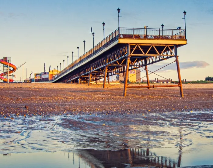 Skegness Pier on the Lincolnshire Coast in the UK