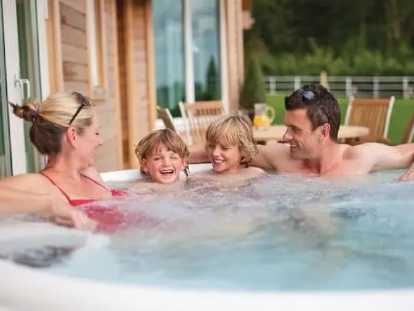 Luxury hot tubs available in selected accommodations