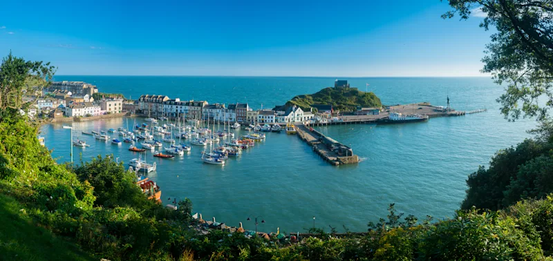 Ilfracombe Harbour near Larkstone Cove, North Devon, UK