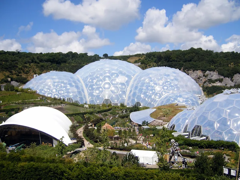 Eden project domes in St Austell Cornwall 