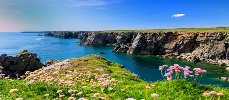 View of the Pembrokeshire Coast in Wales, UK