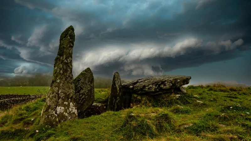 The Cairnholy II neolithic chambered cairn near Kirkdale in Scotland