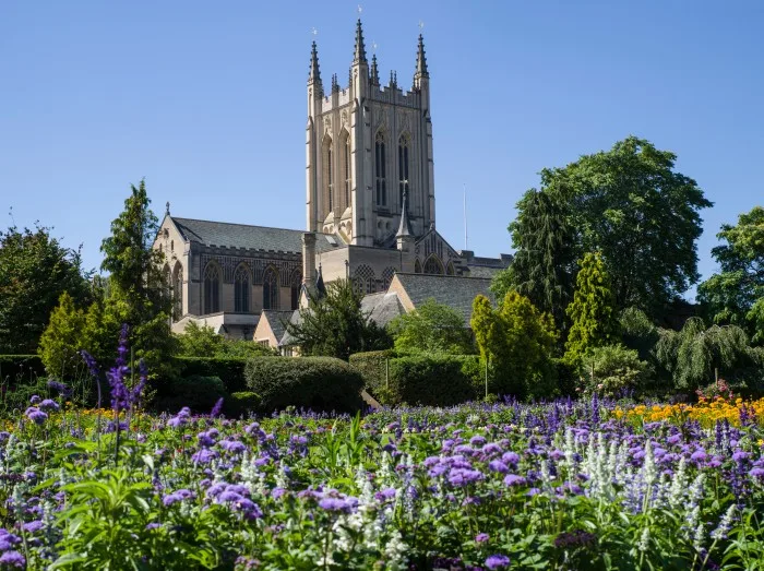 St. Edmundsbury Cathedral from Abbey Gardens in Bury St. Edmunds