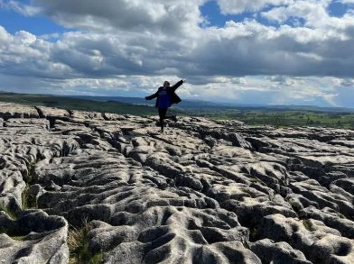 Walking in Malham Cove