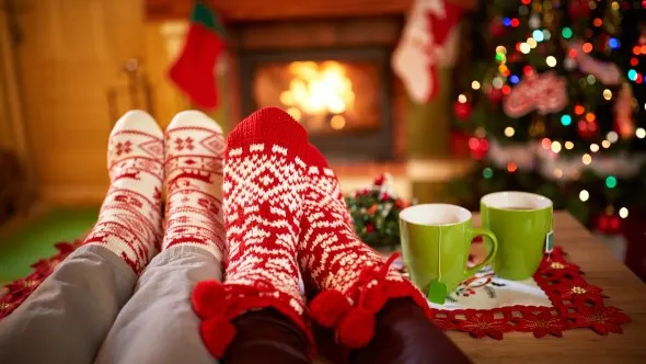 Christmas socks concept