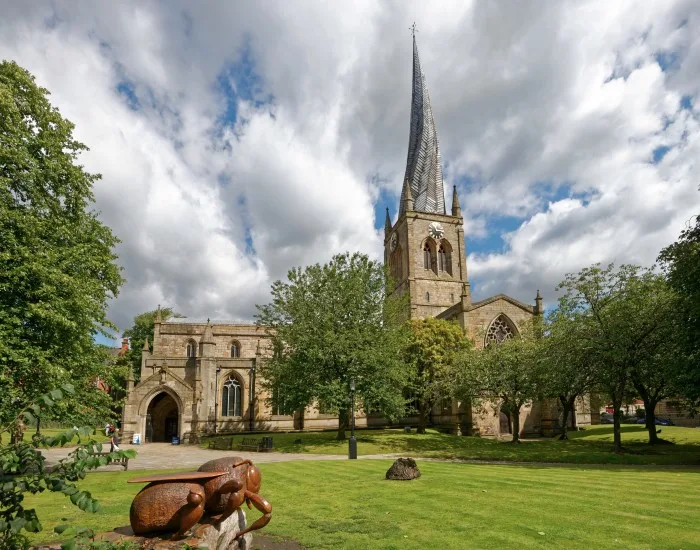 St Mary and All Saints Church in Chesterfield, Derbyshire, England