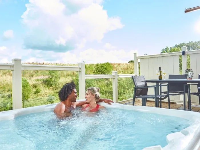 Romantic getaway in a hot tub