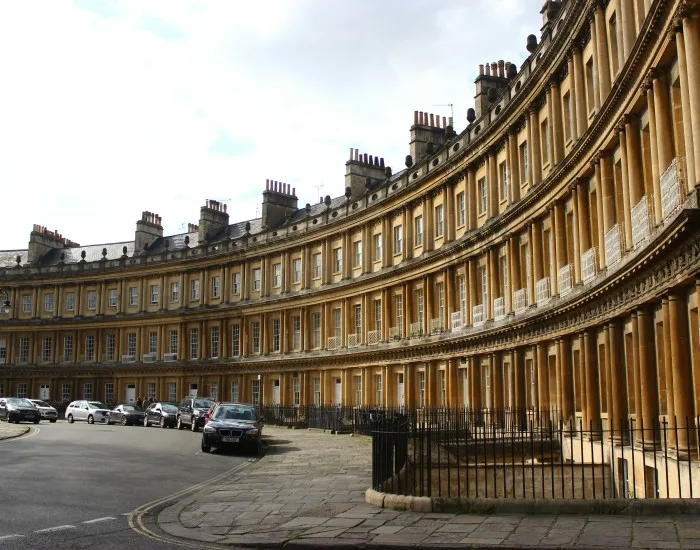 View of The Circus in Bath, Somerset, UK