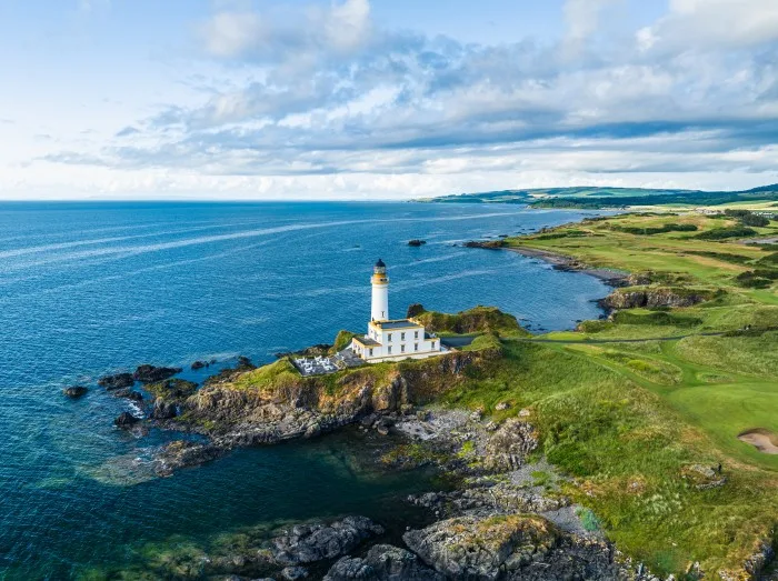 Turnberry Lighthouse, Turnberry Point Lighthouse, Trump Turnberry Golf Resort, South Ayrshire Coast, Scotland,