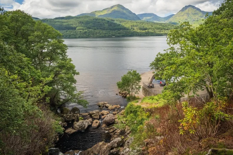 Views of Loch Lomond at Inversnaid, Stirlingshire, Scotland, UK