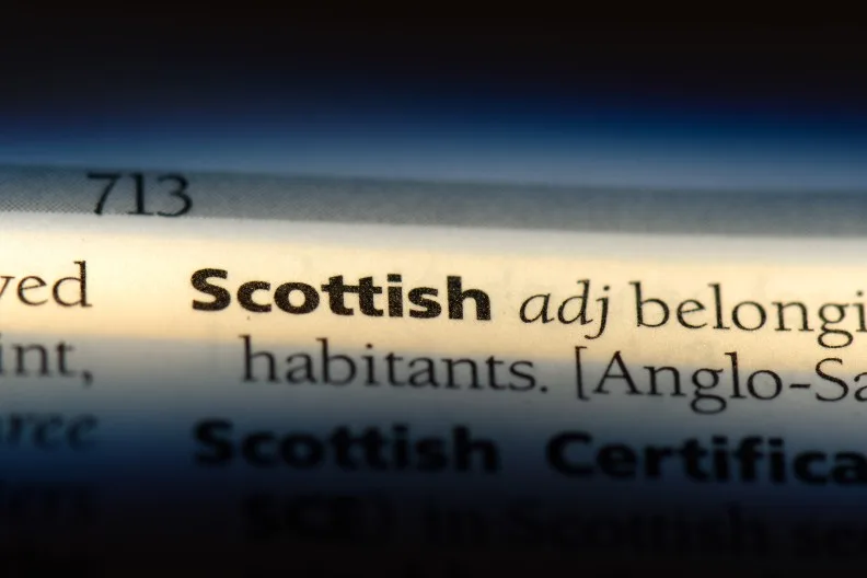 Dictionary showing the definition for Scottish