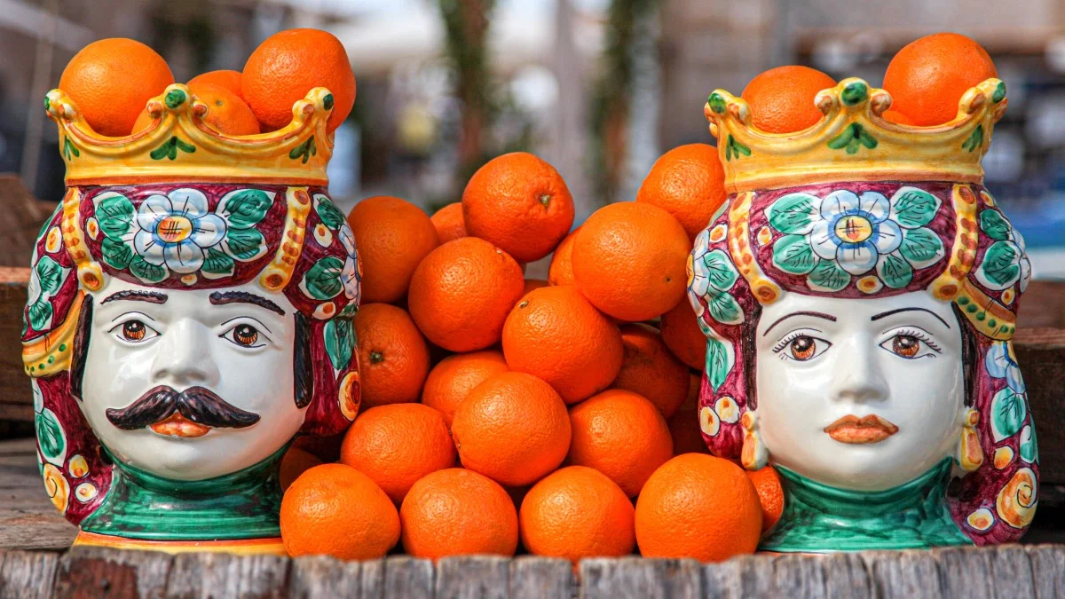 traditional Sicilian ceramic heads