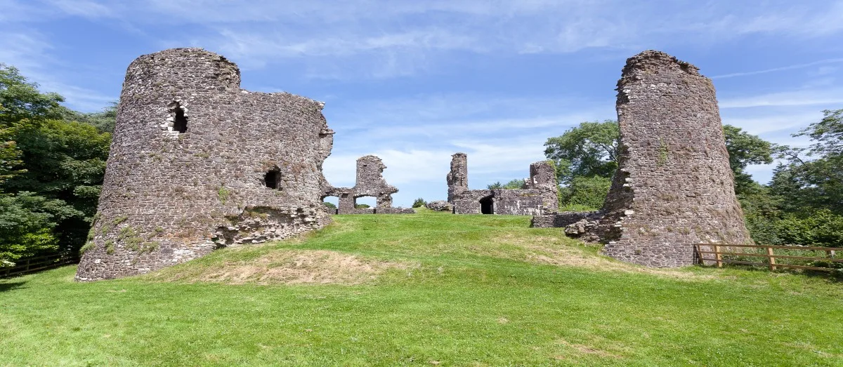 Narberth Castle ruins in Pembrokeshire, Wales