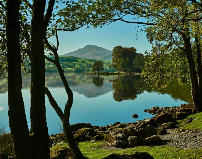 View over the water in Bala in Snowdonia National Park, Wales