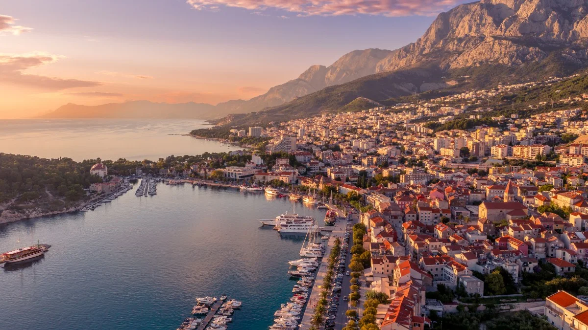 Sunset over the Makarska Riviera