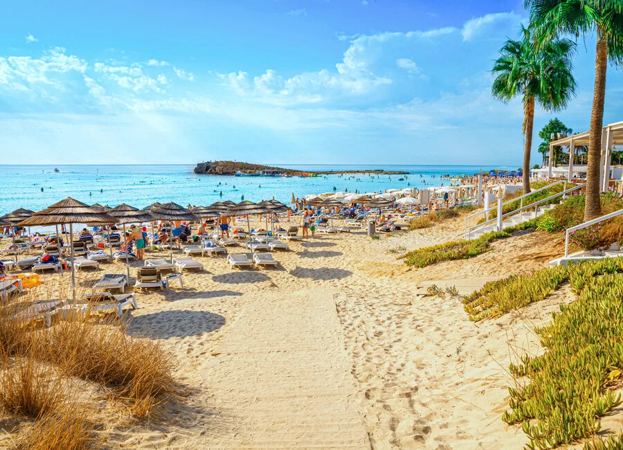 Nissi strand in Aiya Napa, Cyprus