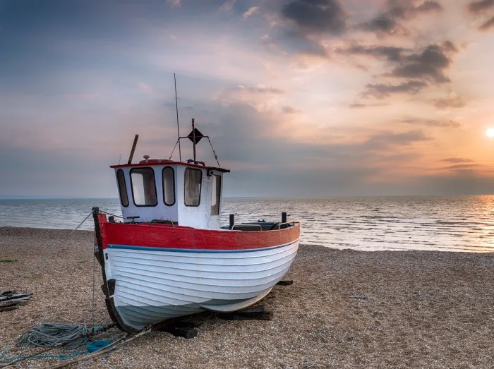 Fishing Boat at Sunrise