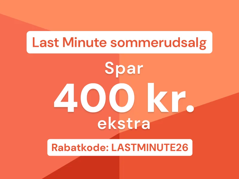 Spar op til 4.100 kr. på 300.000 ferier​