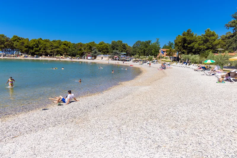 Strand bei Umag in Kroatien.