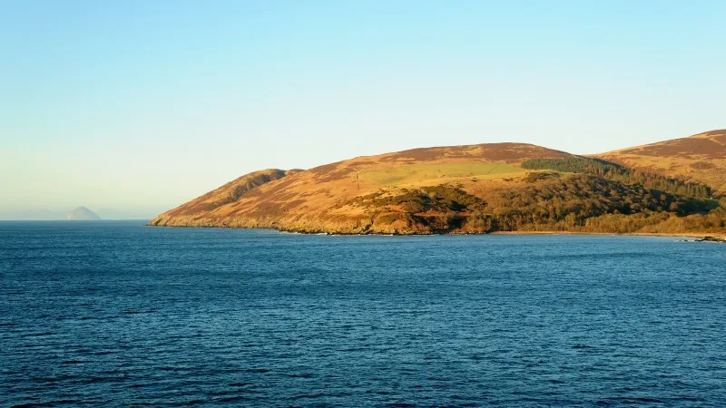 Part of the coastline of Loch Ryan, southwest Scotland