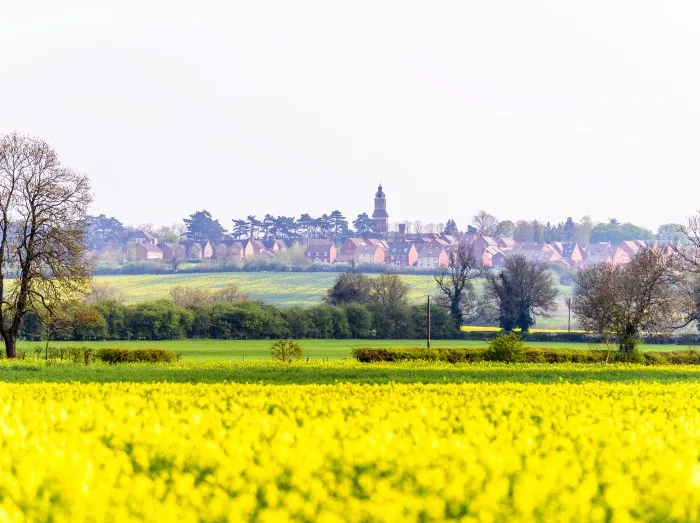 View of Northampton town in Northamptonshire, England