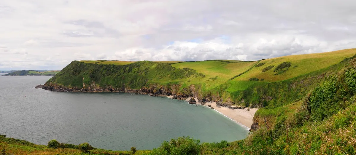 Cornish coastline near Liskeard in Cornwall, England