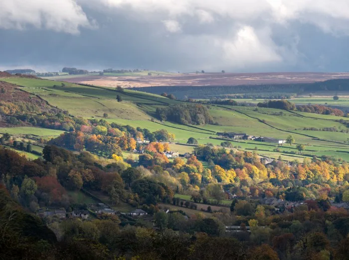 Walking around Eyam in Autumn, Peak District