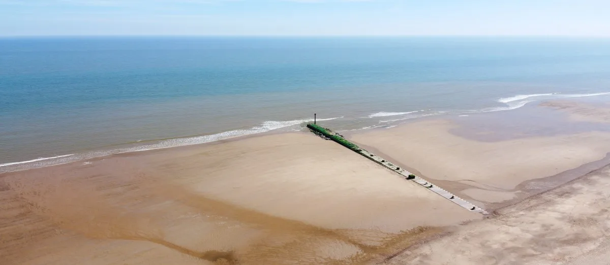 Mablethorpe beach on the Lincolnshire coast in England