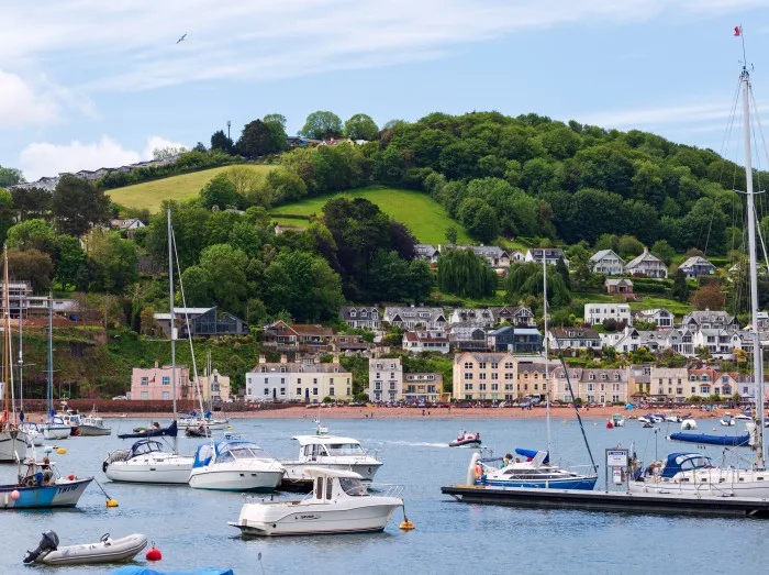 Beautiful inner seaside harbour at Torquay English Riviera Devon