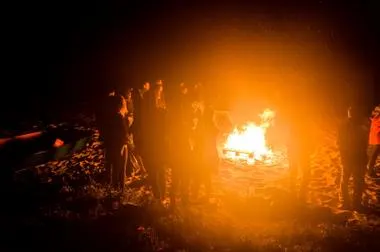 Feuer am Strand