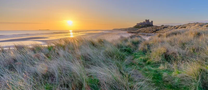 Sunrise on Bamburgh Castle, Northumberland