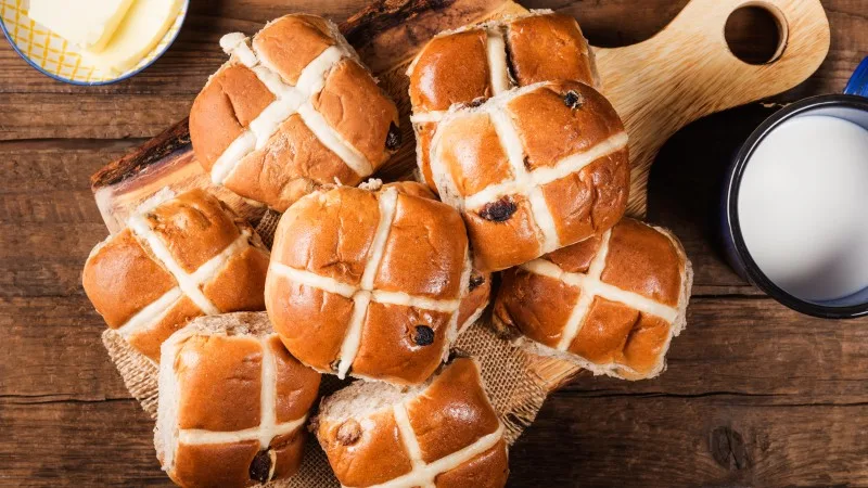 Easter Breakfast with Hot Cross Buns