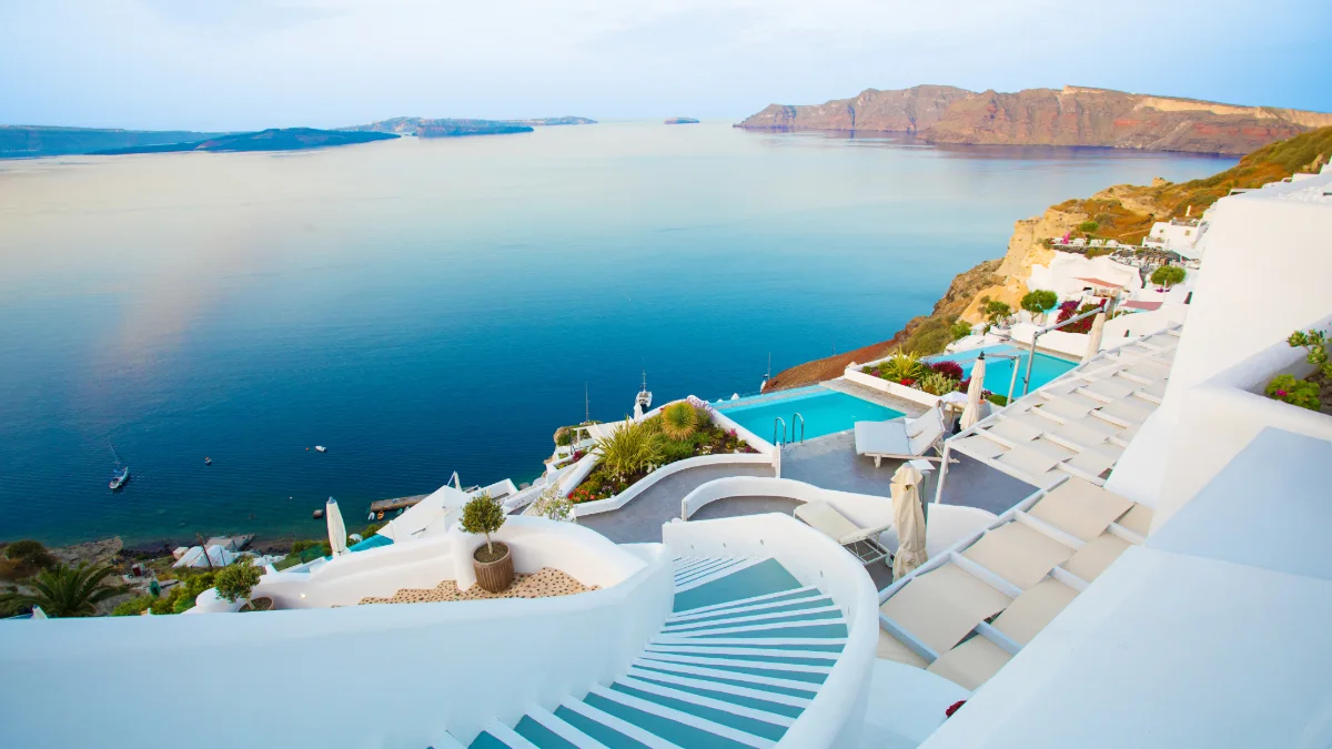 Beautiful Santorini by sunrise