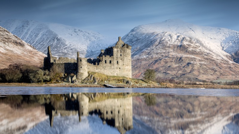 Kilchurn Castle, Loch Awe near Oban in the Scottish Highlands.