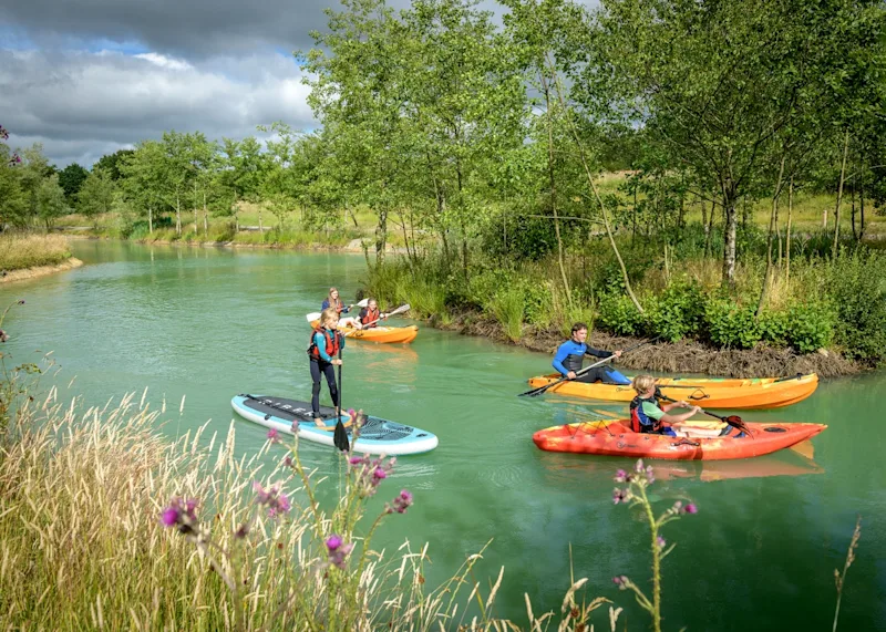 Paddleboarding at Clawford Lakes Resort & Spa (CLAL) in Devon, UK