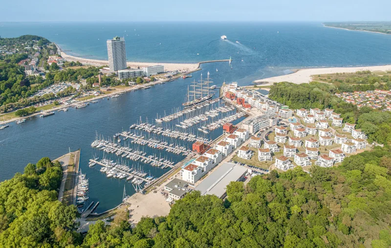 Blick auf den Ferienpark High End Travemünde.