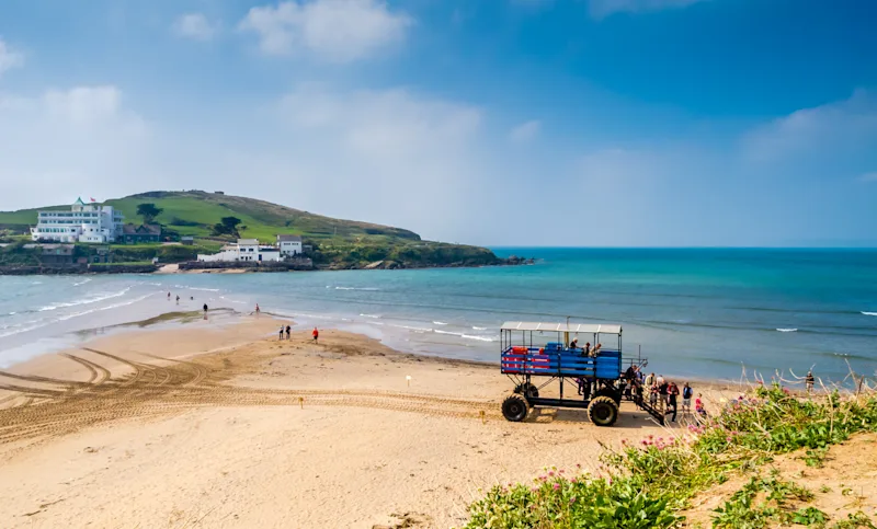 Burgh Island in Bigbury-on-Sea, South Devon, UK