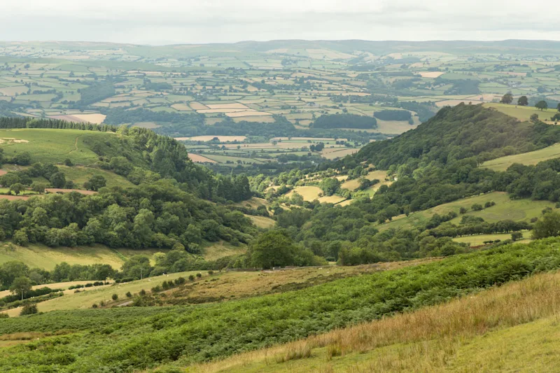 Countryside around Hay-on-Wye on the Welsh Borders, UK