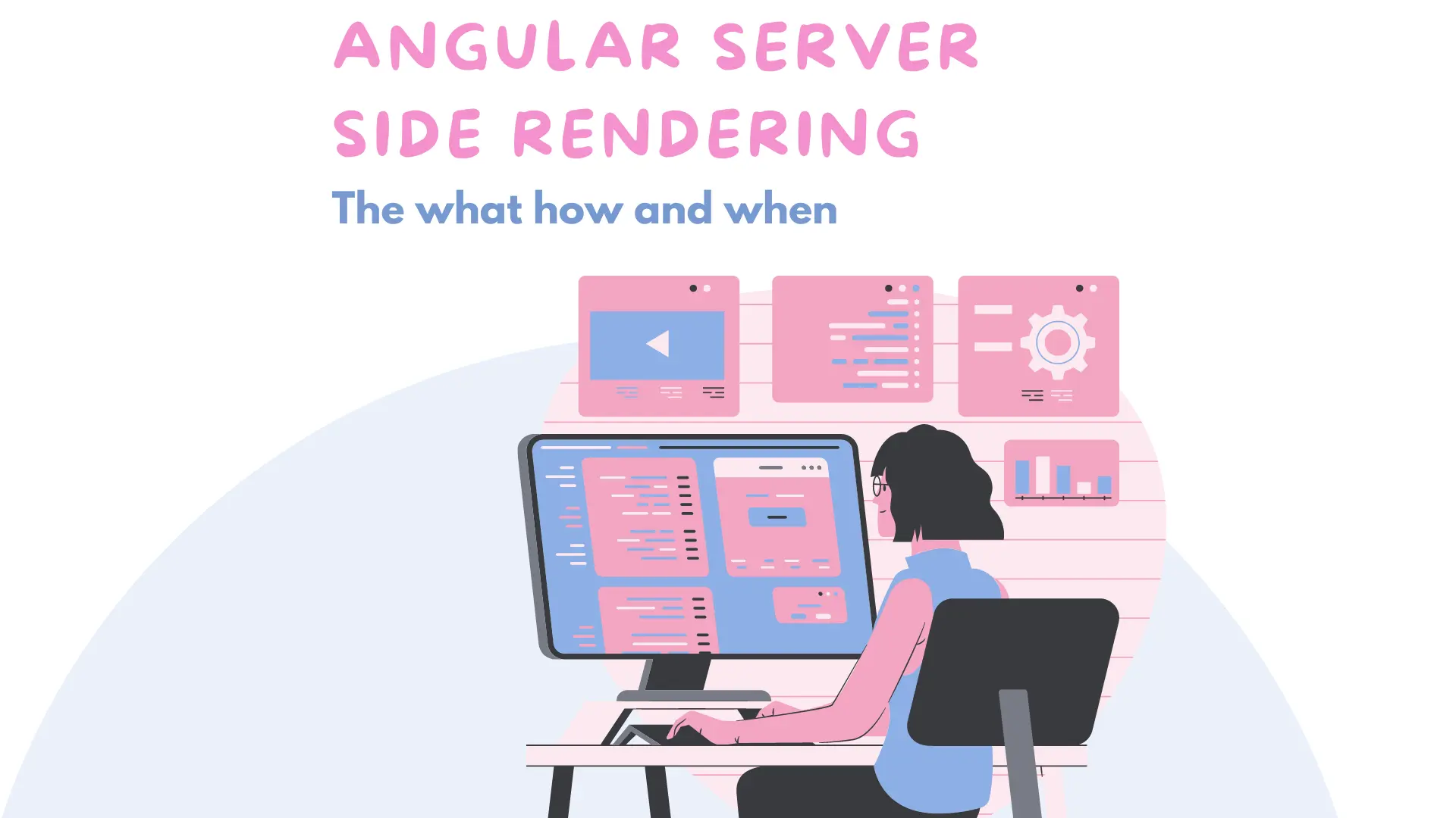 The header image for the angular universal server-side rendering blog post