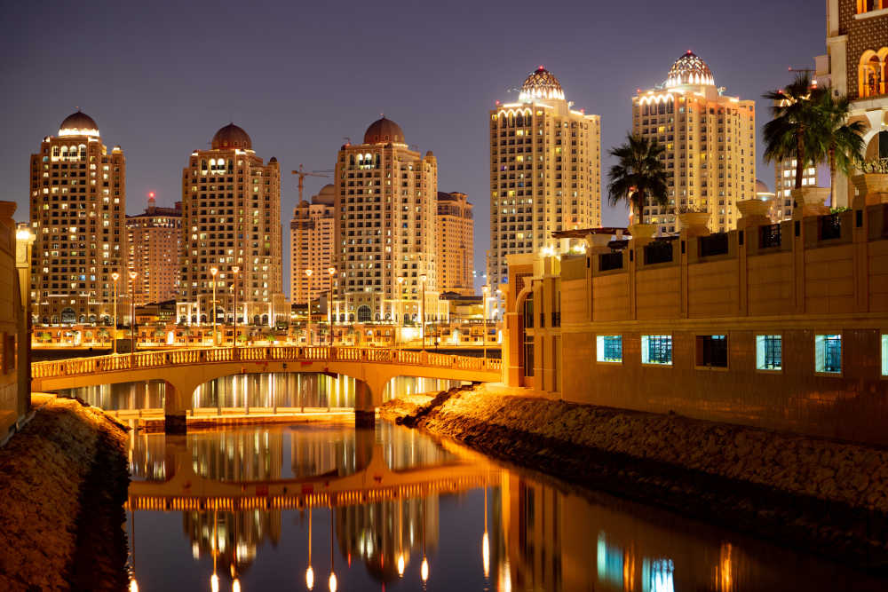 The Pearl-Qatar at night