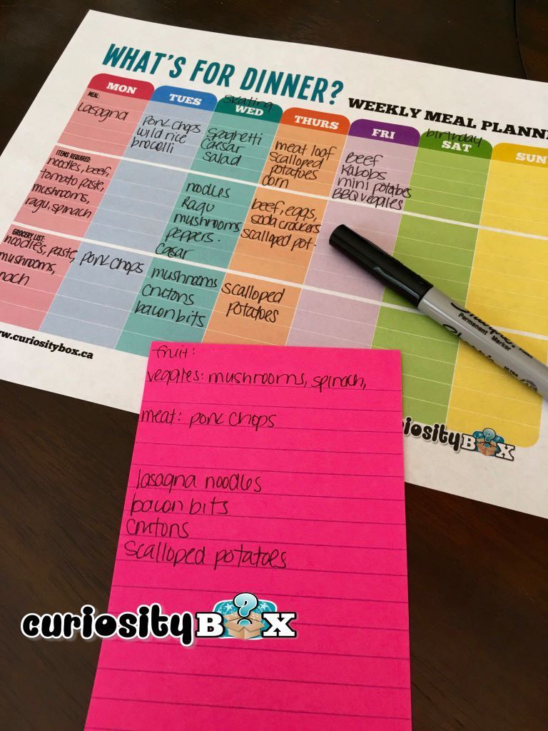 Meal Planning and FREE Printable!