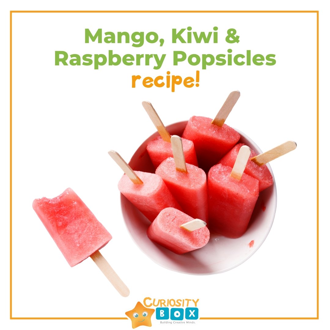 Frozen Mango, Kiwi and Raspberry Pops!