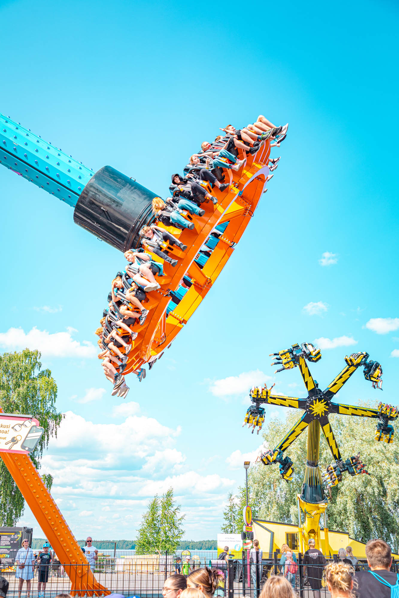 People riding the X