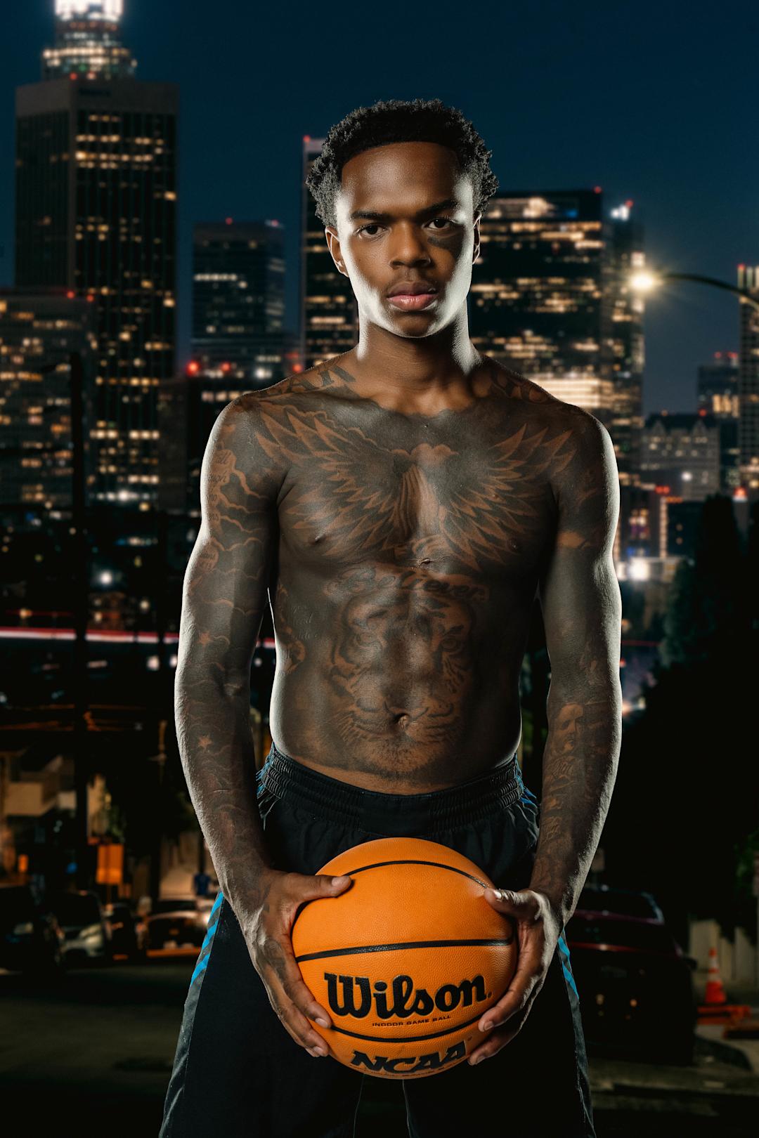 basketball player with a basketball