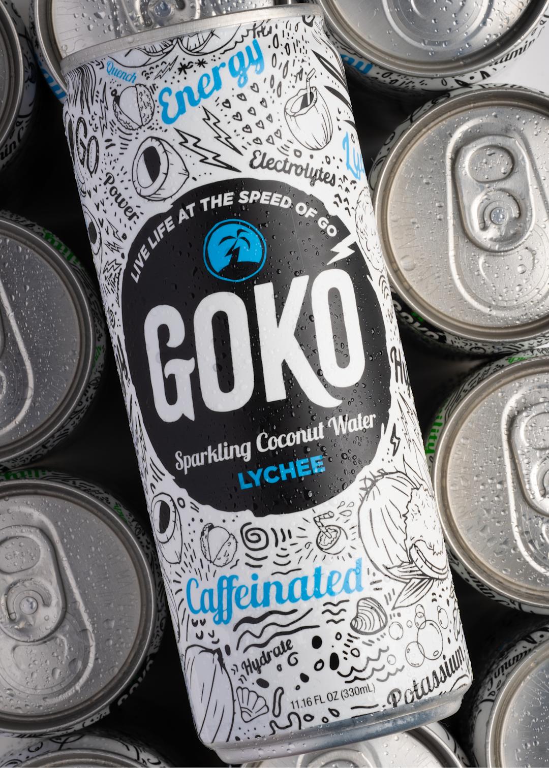 A closeup shot of a can of Goko