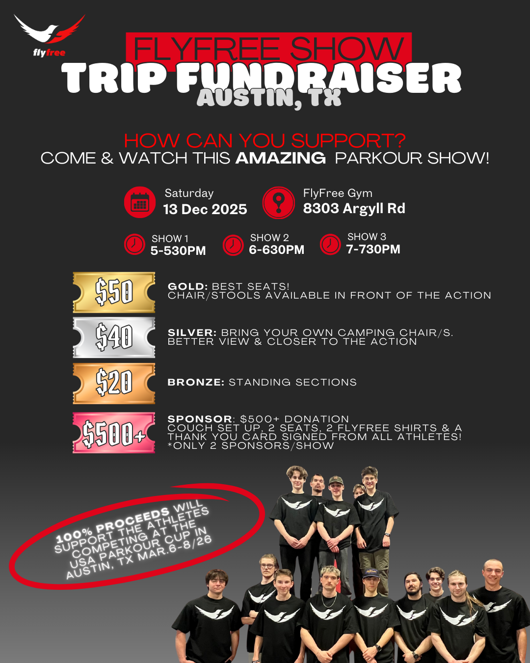 FlyFree Show Fundraiser